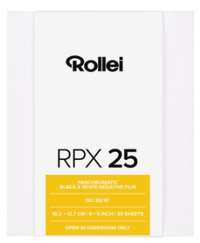 [RPX2504] Rollei RPX 25 Planfilm 10,2x12,7cm 4x5"/25 feuilles